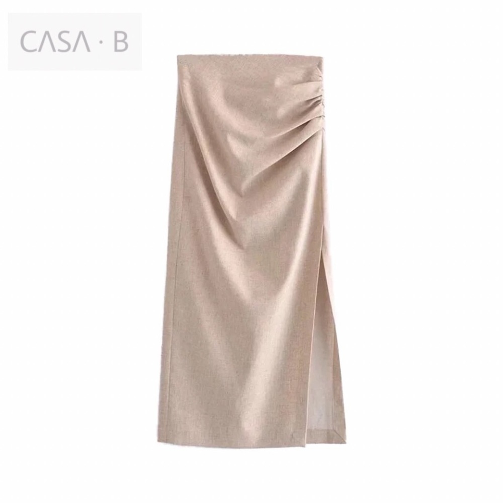 NEW!💫CASA B | Sierra Side Slit Midi Skirt - Picture 2 of 4
